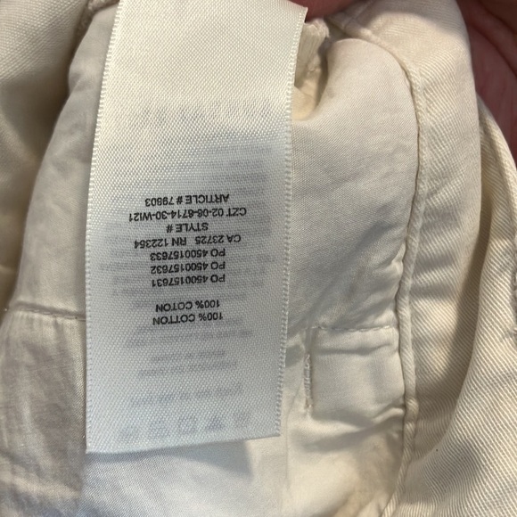 Sunday Best Cream Pants 100% Cotton High Rise 6 - Picture 5 of 6